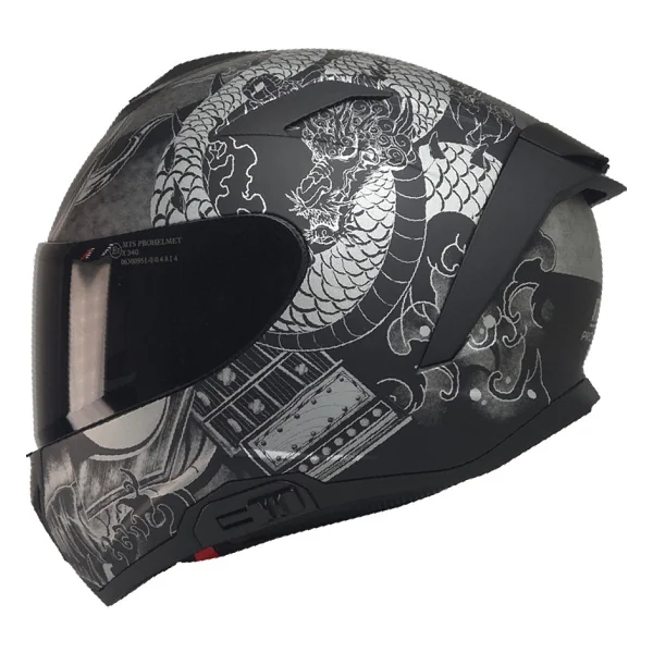 Mts X-340 Full Face Kask Goldy Grey - Gri - Görsel 5