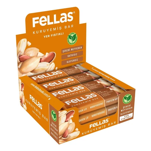 Fellas Yer Fıstıklı Kuruyemiş Bar 30 Gr X 12 Adet - Görsel 2