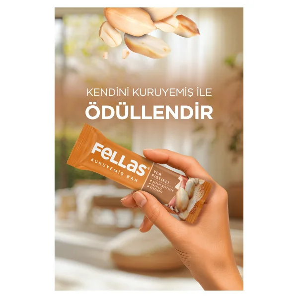 Fellas Yer Fıstıklı Kuruyemiş Bar 30 Gr X 12 Adet - Görsel 3