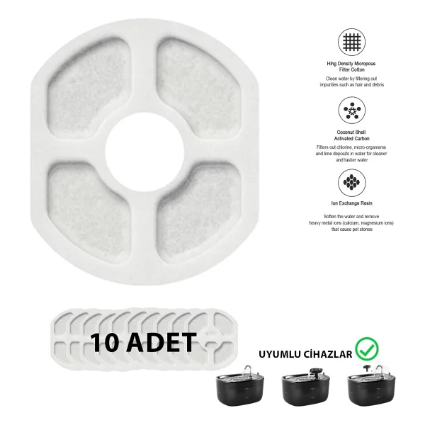 Staypure Aktif Karbon Yedek Filtre 10 Adet (Kpf-10555 Su Pınarı Uyumlu) - Görsel 5