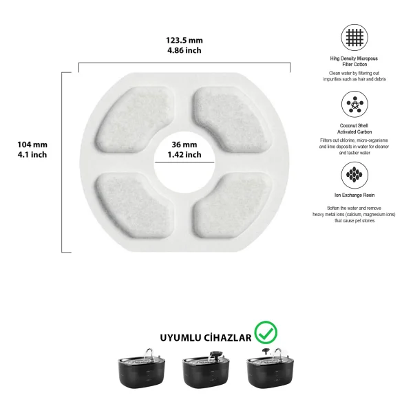 Staypure Aktif Karbon Yedek Filtre 10 Adet (Kpf-10555 Su Pınarı Uyumlu) - Görsel 2