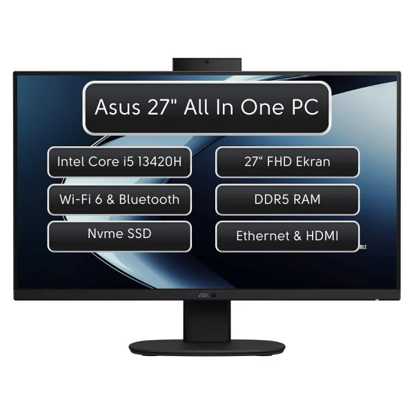 Asus V400 V470vak-Bpe0250 İ5-13420h 8 GB 512 GB SSD UHD Graphics 27" Full HD All İn One PC - Görsel 7