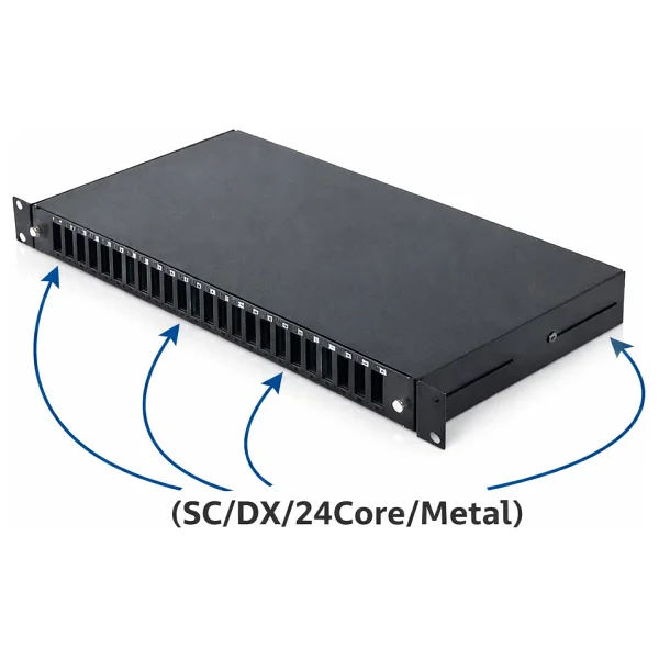 Apronx 24 Port Sc Dx Fiber Optik Patch Panel Kasetli Kızaklı - Görsel 2