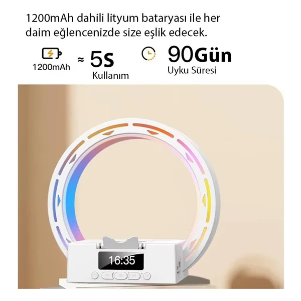 Magicvoice Mv-25163 Bluetooth Taşınabilir Hoparlör Kablosuz Telefon Standlı Şarjlı Diger - Görsel 6