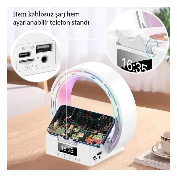 Magicvoice Mv-25163 Bluetooth Taşınabilir Hoparlör Kablosuz Telefon Standlı Şarjlı Diger - Görsel 8