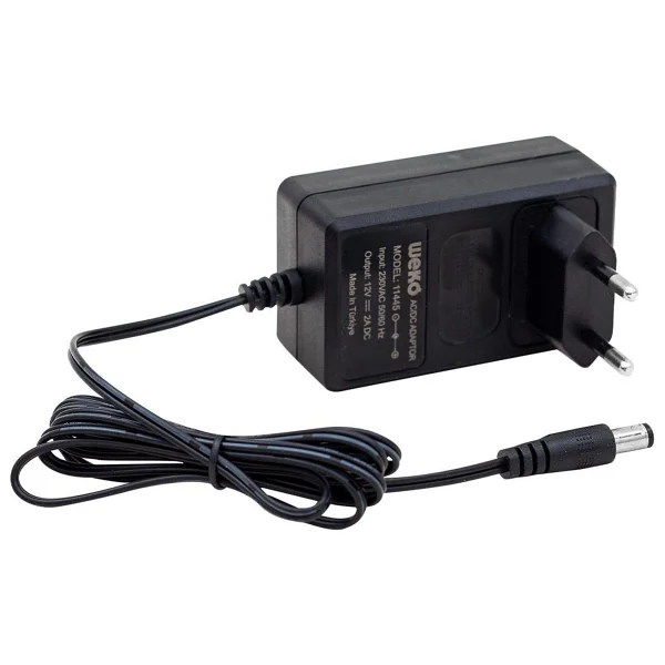 Weko 12 Volt 2 Amper 24 Watt Plastik Kasa Priz Tipi Adaptör (5.5x2.5 Uçlu) - Görsel 5