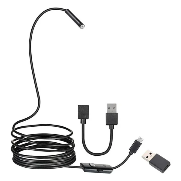 Powermaster 3in1 Micro USB+Type C+PC 8 Mm Işıklı 5 Metre Endeskop Yılan Kamera - Görsel 6