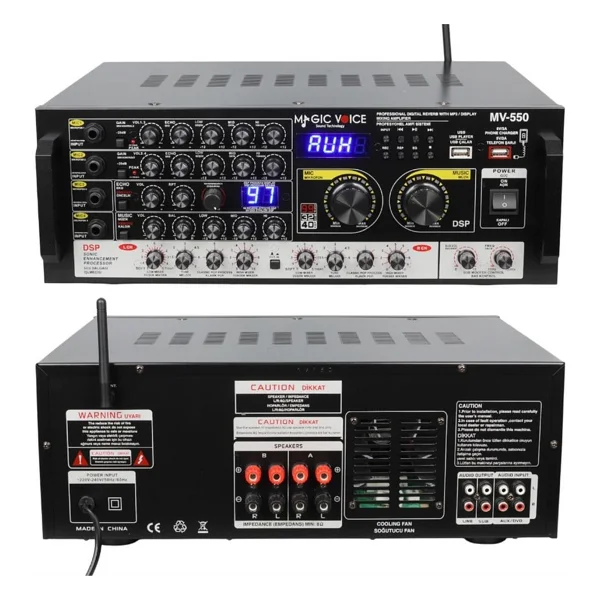 Magicvoice Mv-550 2x100 W Küp Mikser Amfi - Görsel 4