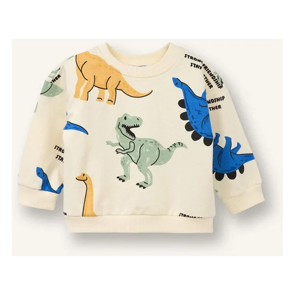 Defacto Dinozor Desenli Sweatshirt Erkek Bebek - Görsel 2