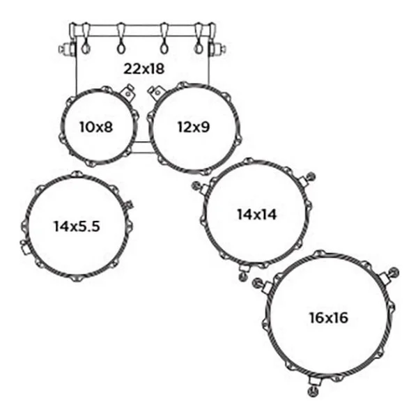 Mapex Armory Davul Seti 22+10+12+Ft14+Ft16+14s (Ar628svjg) - Görsel 4