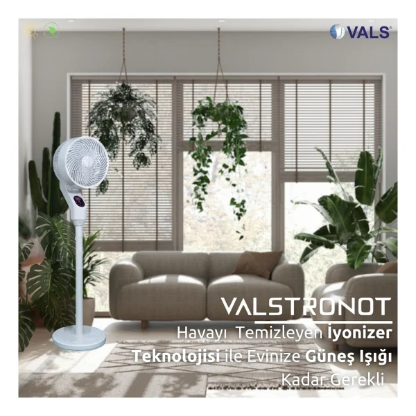 Vals Valstronot Sf 10 Vadc Beyaz Uzaktan Kumandalı Ayaklı Vantilatör - Görsel 5