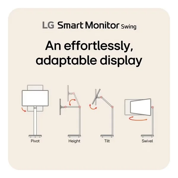 Lg Swing 32u889sa-W 31.5" 5 Ms 4K Pivot Ips 60 Hz Monitör - Görsel 6