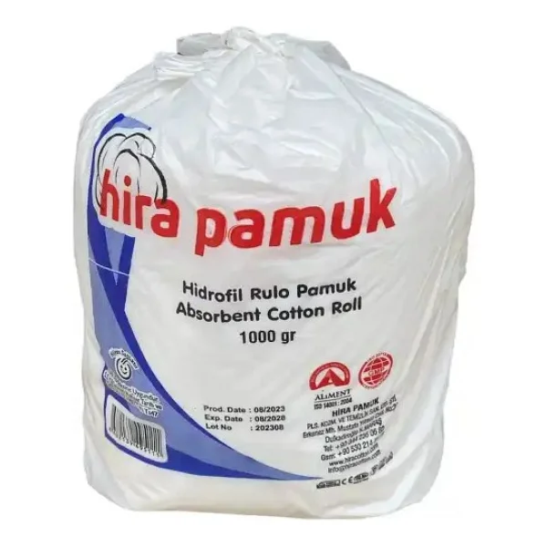 Hira Hidrofil Rulo Pamuk 1000 Gr Yüksek Emilim Özelliği İle Hijyenik Temizlik İçin Uygun - Görsel 4