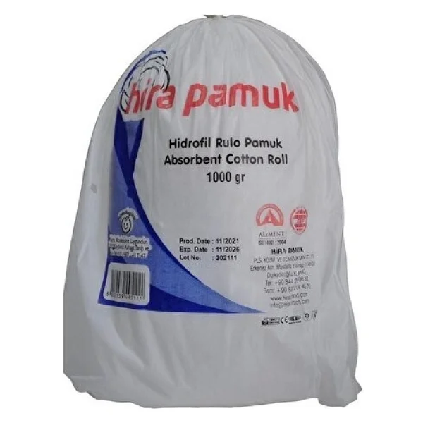 Hira Hidrofil Rulo Pamuk 1000 Gr Yüksek Emilim Özelliği İle Hijyenik Temizlik İçin Uygun - Görsel 5