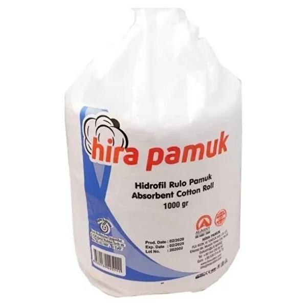 Hira Hidrofil Rulo Pamuk 1000 Gr Yüksek Emilim Özelliği İle Hijyenik Temizlik İçin Uygun - Görsel 6
