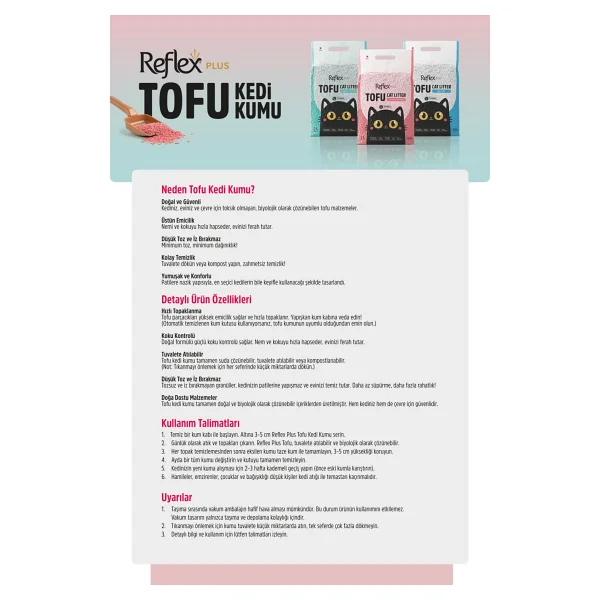 Reflex Plus Bebek Pudrası Kokulu 7 Lt Tofu Kedi Kumu - Görsel 9