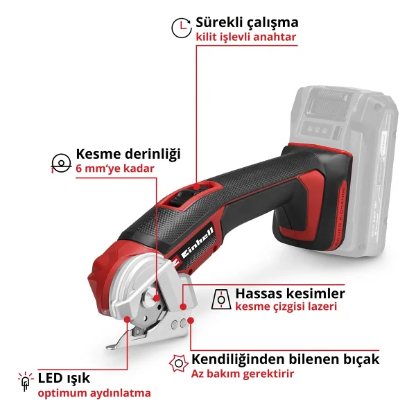 Einhell Te-Uc 18/6 Li Akülü Çok Amaçlı Kesici - Görsel 3