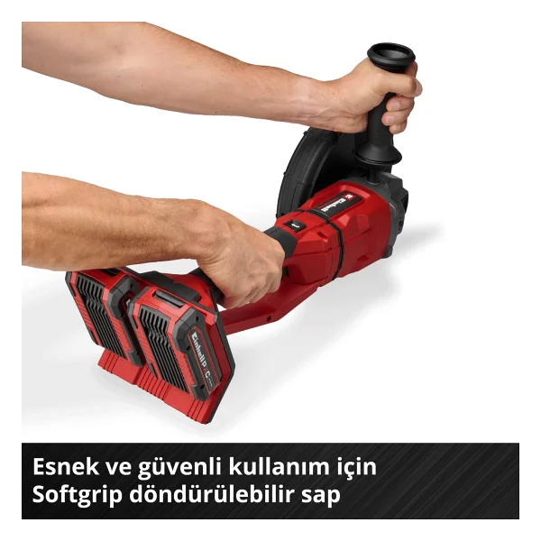 Einhell Akülü Avuç Taşlama TP-AG 36/230 F Li BL-Solo Power X-Change (36 V, 2200 W, Ø 230 mm disk, 70 mm kesme derinliği, kömürsüz, aksesuarlar dahil, akü dahil değil) - Görsel 4