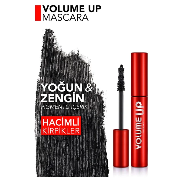 Flormar Volume Up Hacim Ve Lifting Etkili Siyah Maskara - Görsel 5