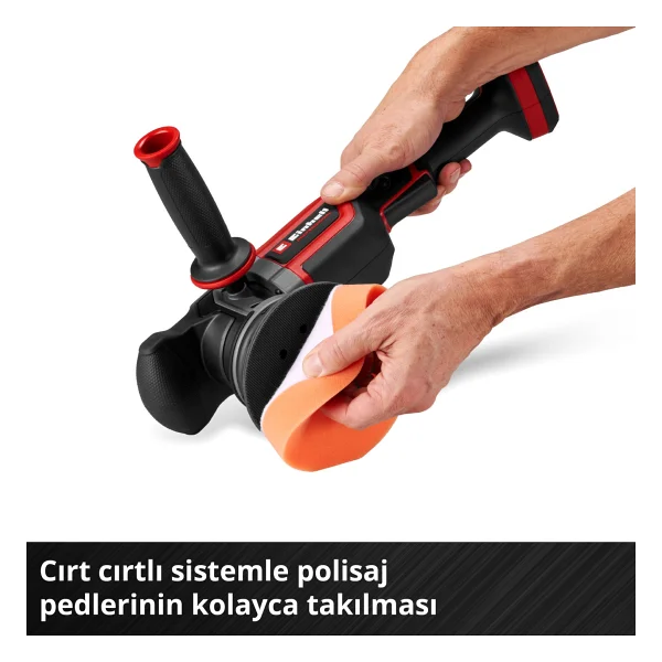 Einhell Professional Kablosuz Eksantrik Polisaj Cp-Ep 18/125 Li Bl-Solo Power X-Change (18 V, 125 Mm Polisaj, Kömürsüz, 500-3.800 Dev/Dak, 3 X Polisaj Pedi Dahil, Aküsüz) - Görsel 4