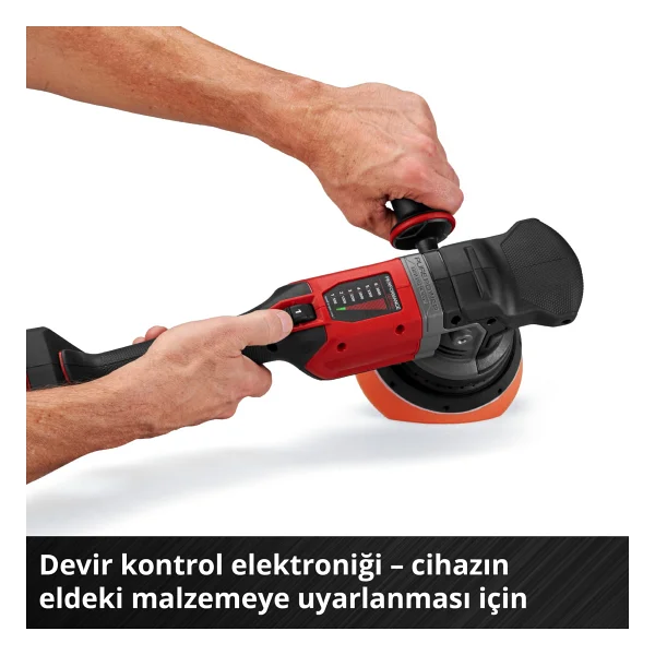 Einhell Professional Kablosuz Eksantrik Polisaj Cp-Ep 18/125 Li Bl-Solo Power X-Change (18 V, 125 Mm Polisaj, Kömürsüz, 500-3.800 Dev/Dak, 3 X Polisaj Pedi Dahil, Aküsüz) - Görsel 5