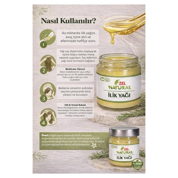 Zel Natural İlik Yağı 200 Ml - Görsel 2