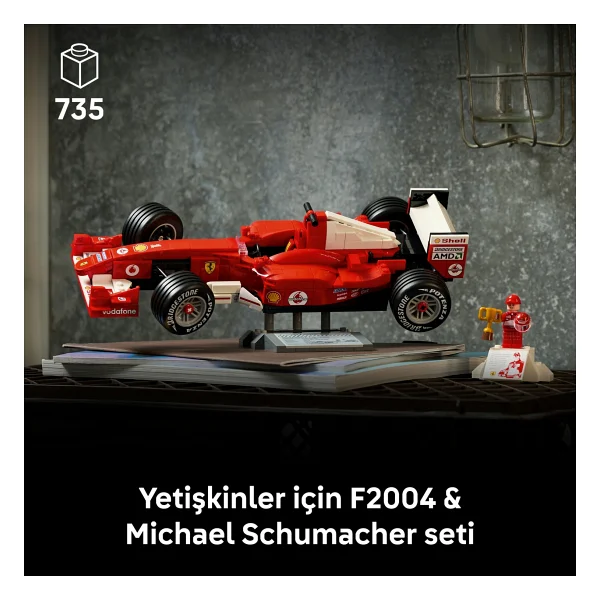 Lego 11375 Icons Ferrari F2004 Ve Michael Schumacher - Görsel 5