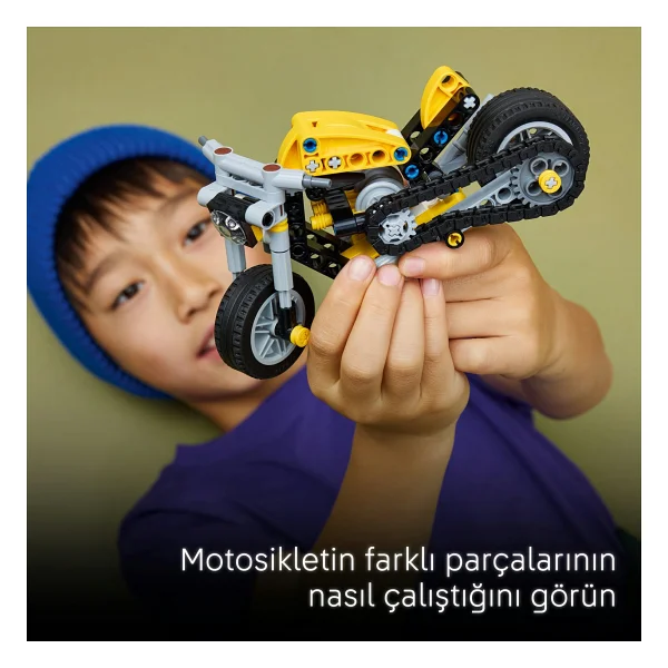 Lego 42225 Technic Sarı Motosiklet - Görsel 9