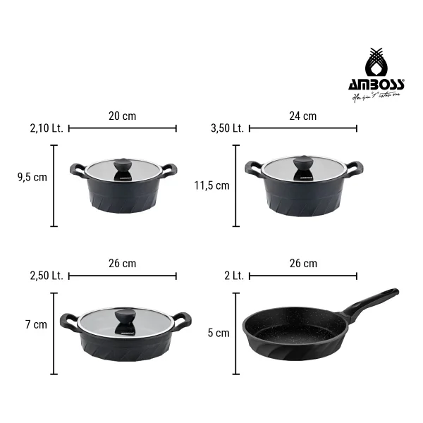 Amboss Kuvars Cool 21 Parça Premium Çeyiz Seti - Görsel 7