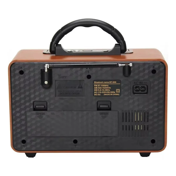 Meier M115 Dvs USB Sd Bluetooth Nostaljik Radyo - Açık Ahşap - Görsel 3