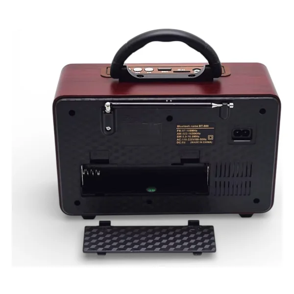 Meier M 110BT Bluetoothlu USB Sd Dvs Nostaljik Radyo Fm Am Sw Kumandalı Radyo - Kahverengi - Görsel 5