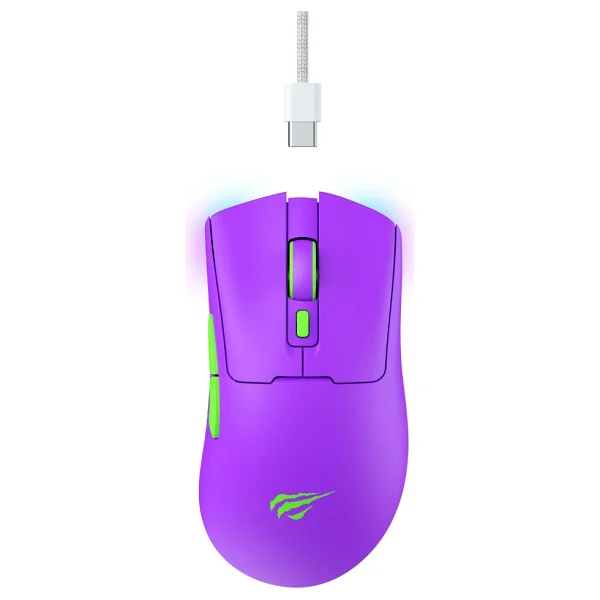 Havit Gamenote Ms966wb Beyaz RGB Şarjlı Optik Kablolu/Kablosuz Oyuncu Mouse - Görsel 8