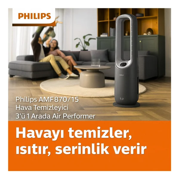 Philips Air Performer 8000 Serisi 3'ü 1 Arada Hava Temizleyici + Sinbo Sk-8029 Cam Kettle Hediye - Füme - Görsel 10