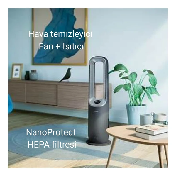 Philips Air Performer 8000 Serisi 3'ü 1 Arada Hava Temizleyici + Sinbo Sk-8029 Cam Kettle Hediye - Füme - Görsel 6