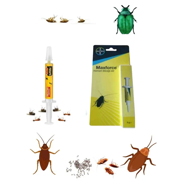 Hamamböceği Kalorifer Böceği Karınca Ilaçları Ramorin Plus+ Jel Yem 20gr/Bayer Max Force Jel 5gr - Görsel 4