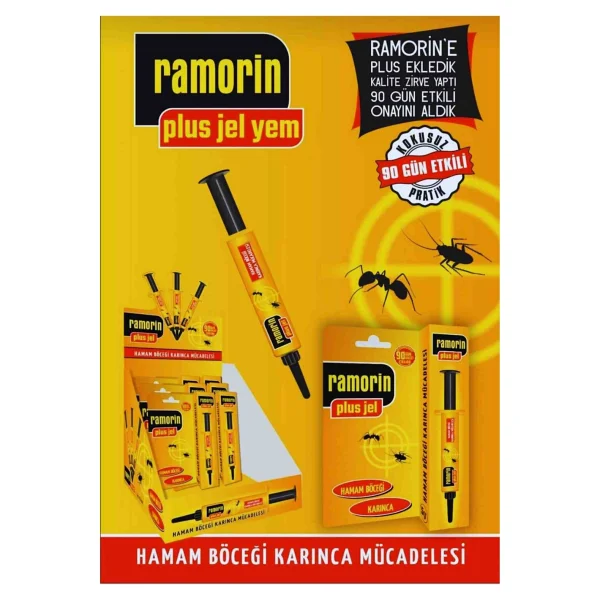 Hamamböceği Kalorifer Böceği Karınca Ilaçları Ramorin Plus+ Jel Yem 20gr/Bayer Max Force Jel 5gr - Görsel 2