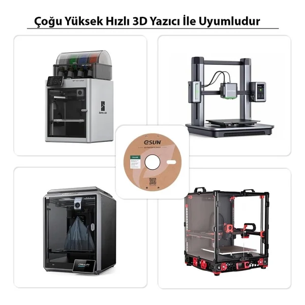 Esun Pla-Hs Siyah Filament 1.75mm 1kg - Yüksek Hız Uyumlu Pla+ - Görsel 4