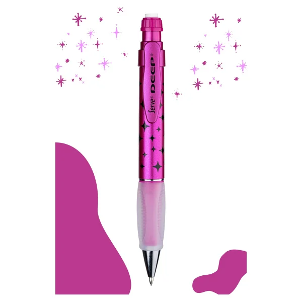 Serve Deep Uzay Temalı Metalik Pembe 0.7 Mm Uçlu Kalem - Görsel 5