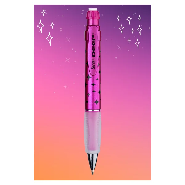 Serve Deep Uzay Temalı Metalik Pembe 0.7 Mm Uçlu Kalem - Görsel 6