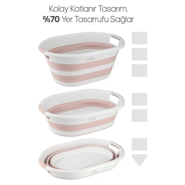 Hobby Life Magic Katlanır Çamaşır Sepeti 38 Lt Geniş Hazne İle Kolay Taşınabilir - Görsel 5
