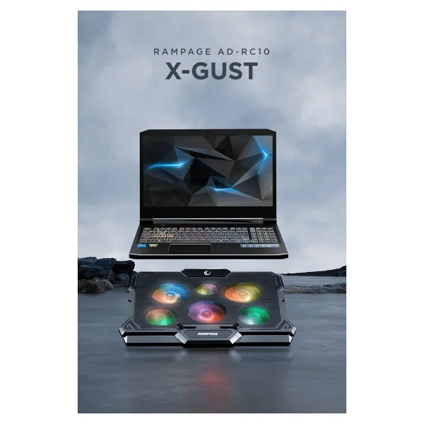 Rampage Ad-Rc10 X-Gust 6 Fanlı Laptop Soğutucu - Görsel 10