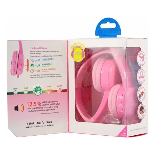 Onanoff Buddyphones Travel Pembe Kablolu Kulak Üstü Kulaklık - Görsel 7