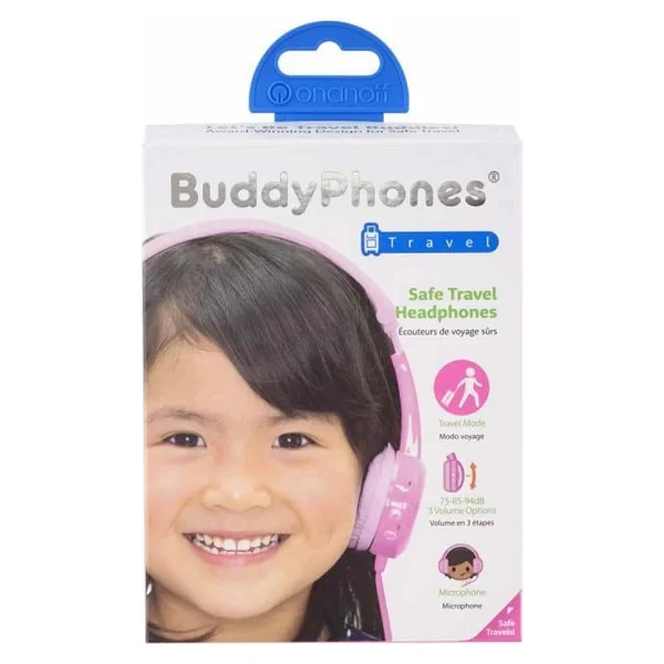 Onanoff Buddyphones Travel Pembe Kablolu Kulak Üstü Kulaklık - Görsel 8