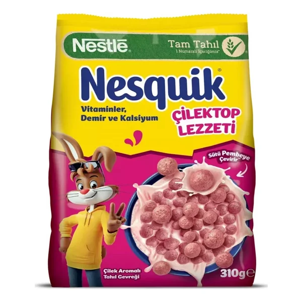 Nesquik Çilektop Lezzeti 310 Gr Mısır Gevreği X 3 Adet - Görsel 2