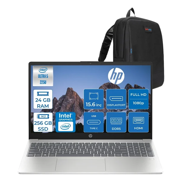 Hp AI 15-Fd2026nt D51e0ea Ultra 5 225u 16 GB 256 GB SSD Intel Graphics 15.6" Full HD Notebook - Görsel 8
