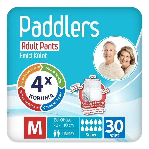 Paddlers Emici Külot Orta Boy M 30'lu Hasta Bezi - Görsel 9