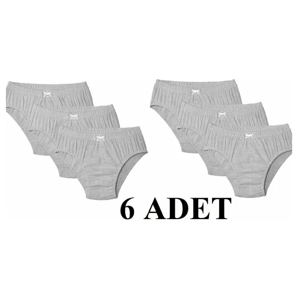 Tutku Erkek 6 Adet Pamuklu Kom Slip Külot 6'lı Paket 0109- - Beyaz - Görsel 5