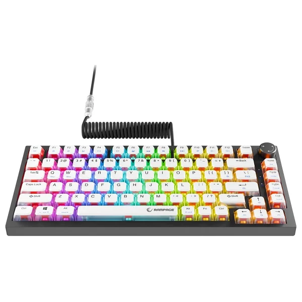 Rampage Zenith Pro RGB Tkl Gateron Magnetic Switch Kablolu Mekanik Oyuncu Klavyesi - Görsel 6