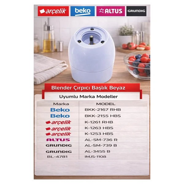 Arçelik K-1261 Rhb Mutfak Robotu Çırpıcı Adaptörü - Görsel 5