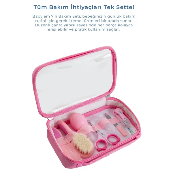 Babyjem 7'li Pembe Bebek Bakım Seti - Görsel 3